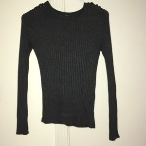 Grey Long Sleeve Top